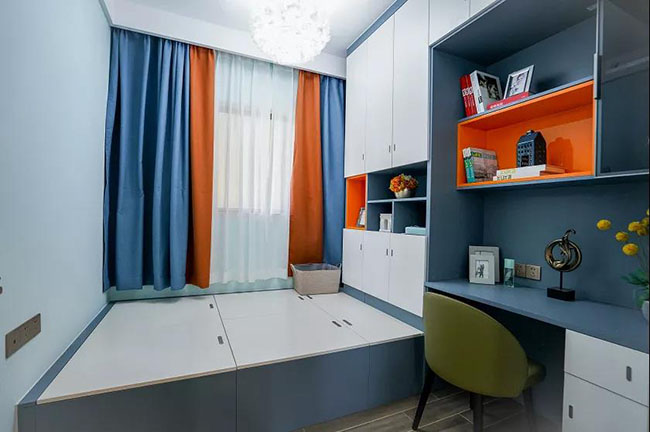 112㎡現(xiàn)代簡(jiǎn)約，巧用配色締造環(huán)境格調(diào)，實(shí)用軟裝也能讓家庭美輪美奐